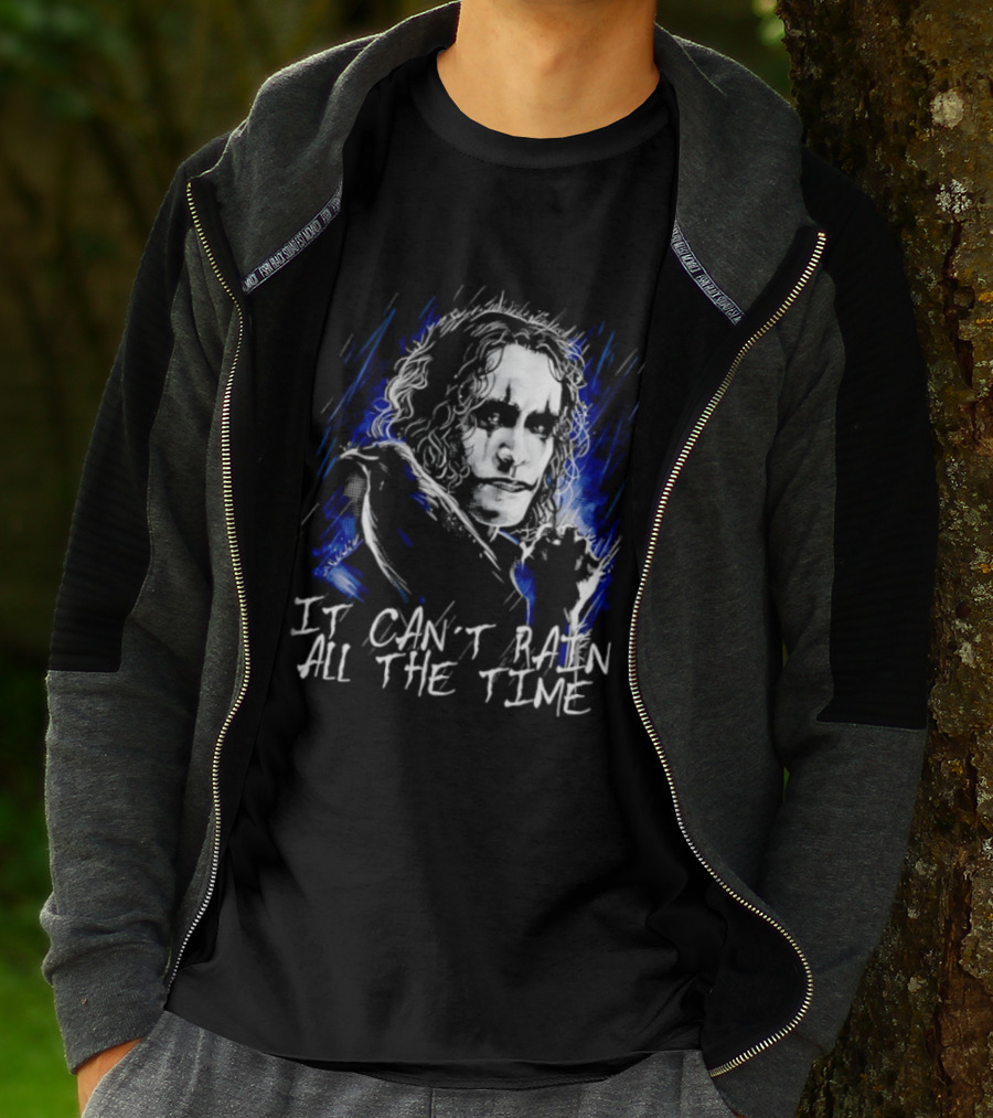 The Crow It Can't Rain All The Time Eric Draven Grunge Painting T-Shirt
