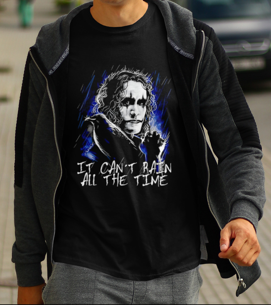 The Crow It Can't Rain All The Time Eric Draven Grunge Painting T-Shirt