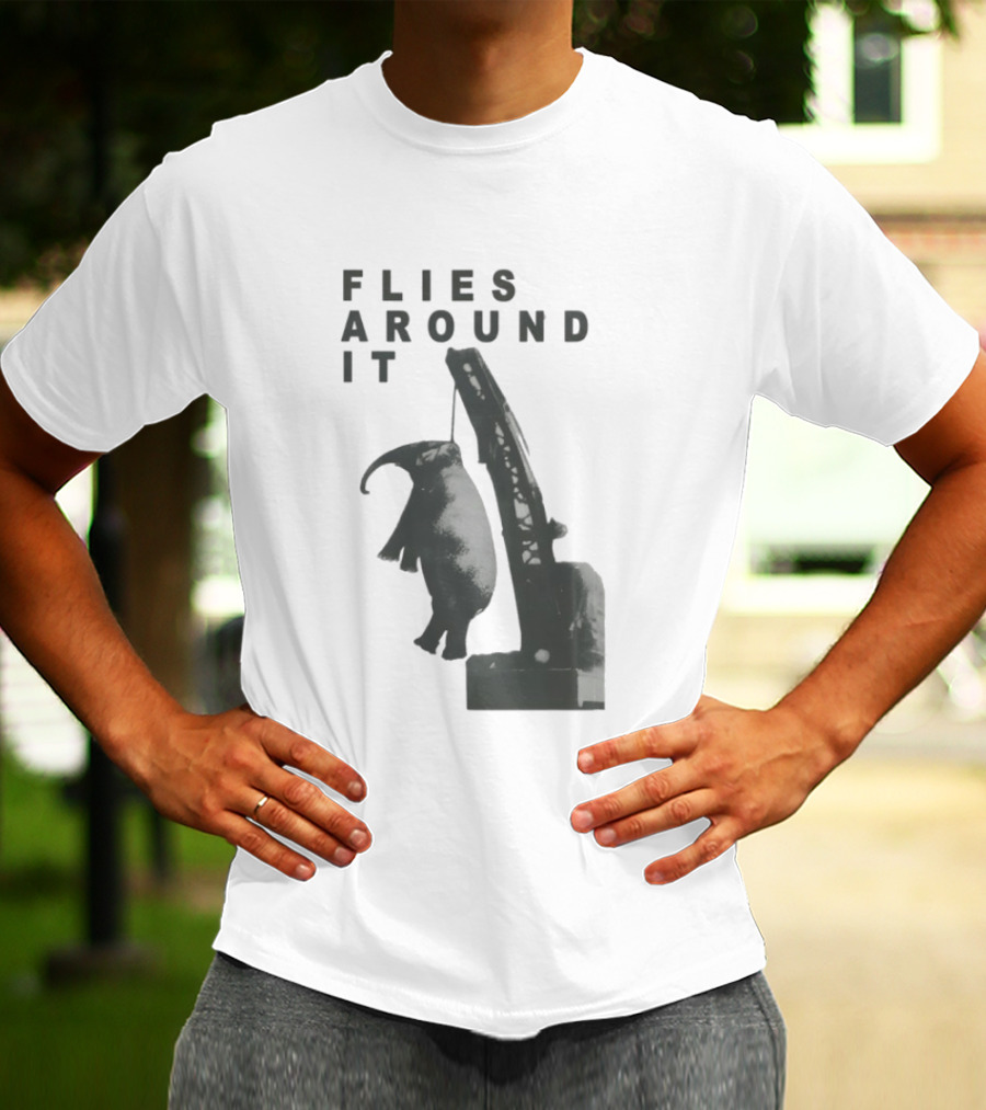 Elephant Flies Around It Crane T-Shirt