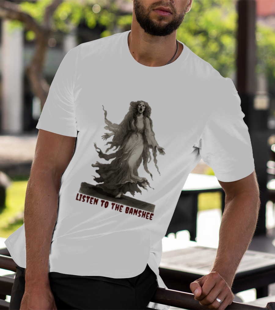 Ghost Girl Listen To The Banshee Eerie Spectral T-Shirt