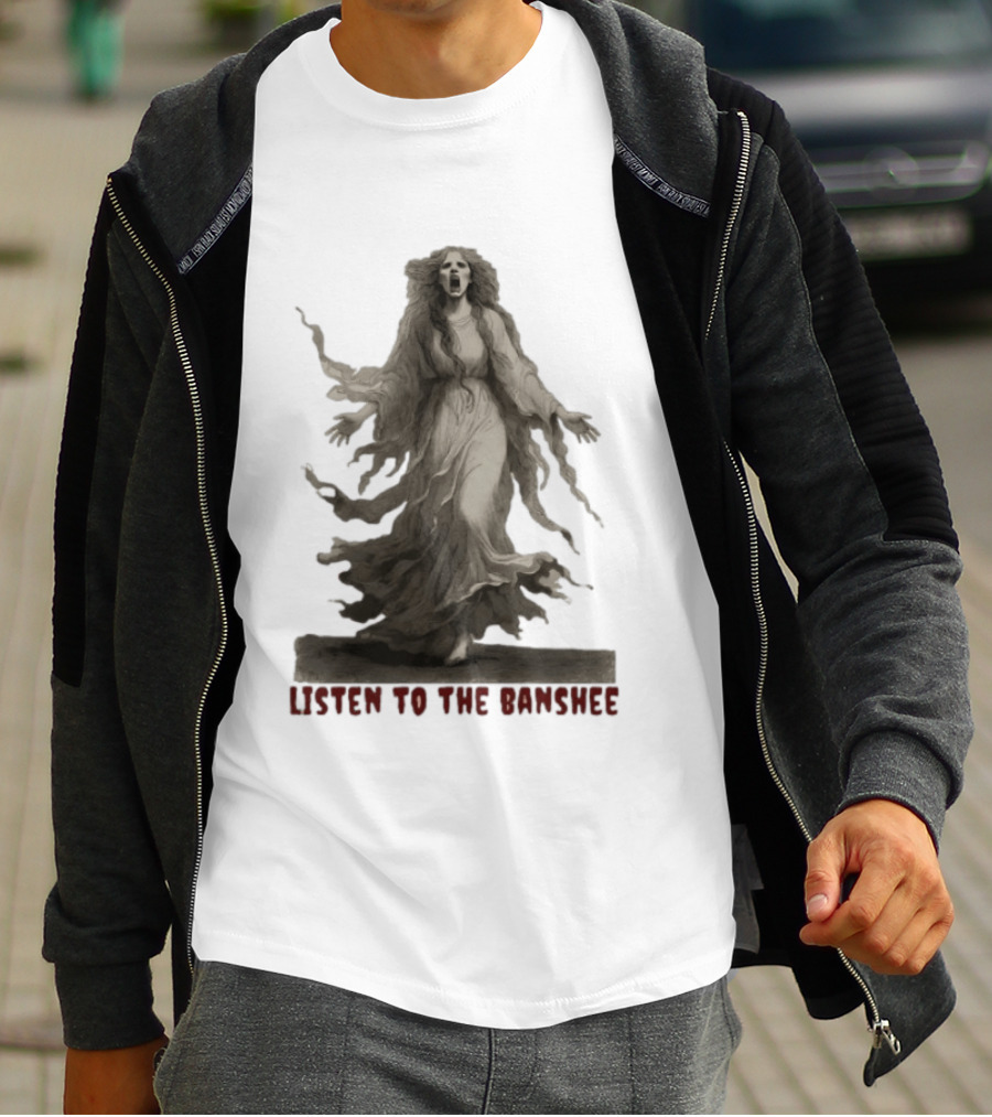 Ghost Girl Listen To The Banshee Eerie Spectral T-Shirt