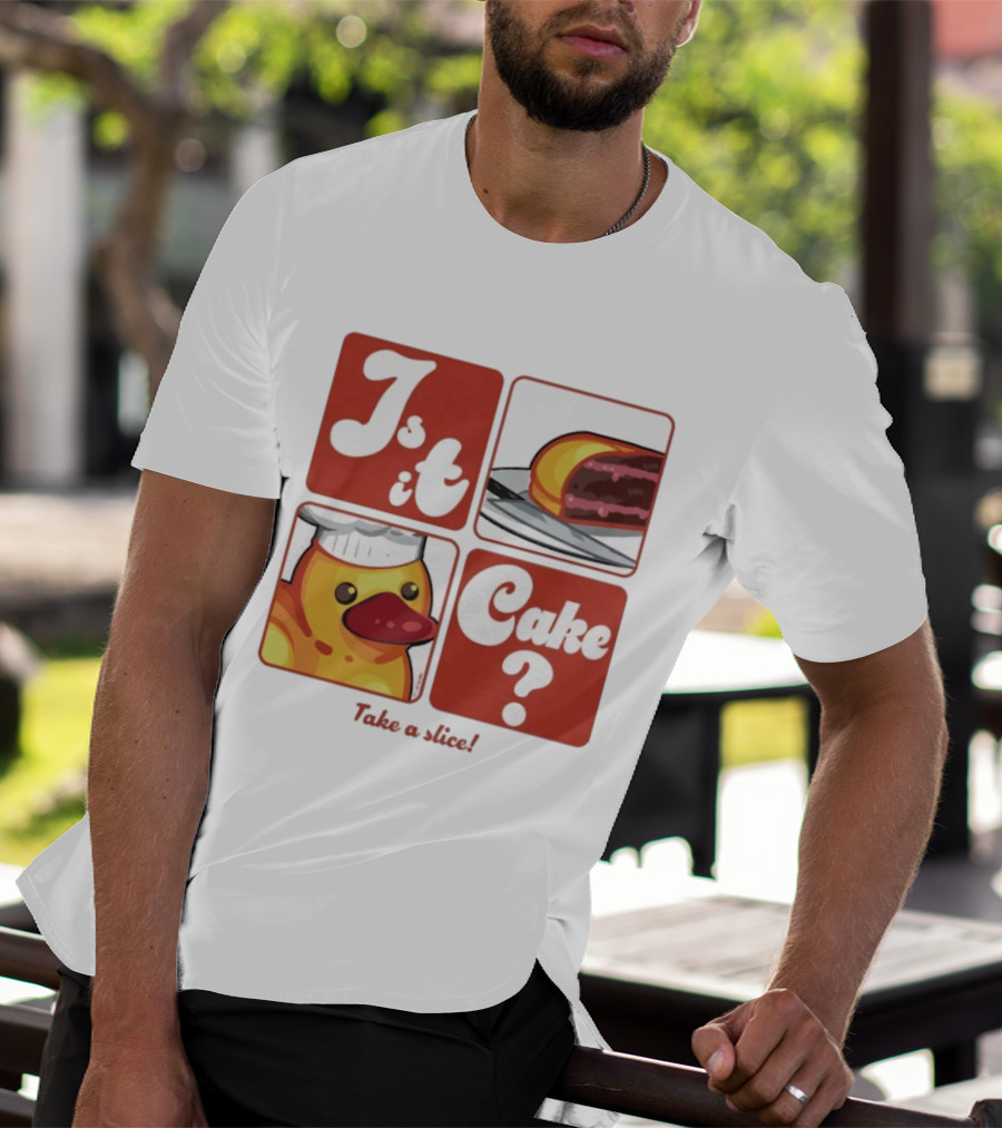 Is It Cake Rubber Ducky Chef Puzzle Blocks T-Shirt