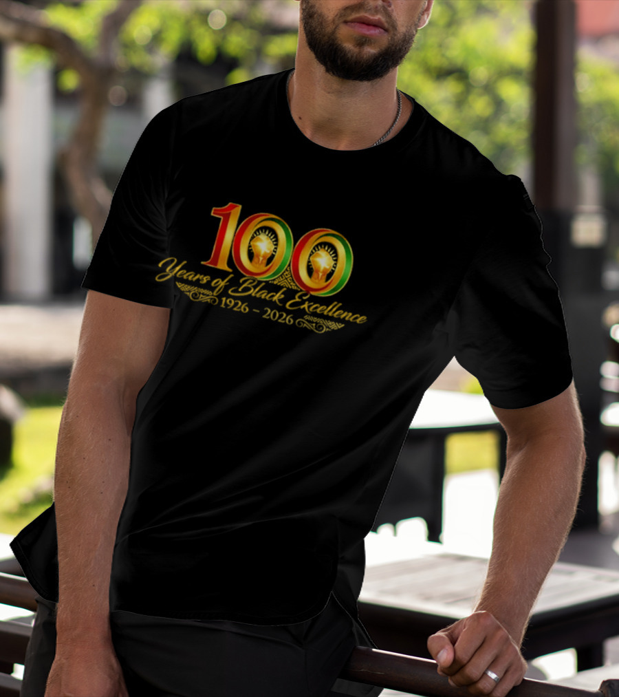 100 Years Of Black Excellence 1926 2026 Celebration Of Heritage T-Shirt