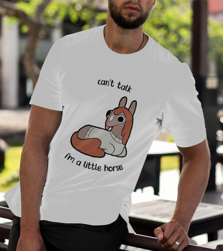 Lucah Can't Talk I'm A Little Horse Cute Cartoon T-Shirt