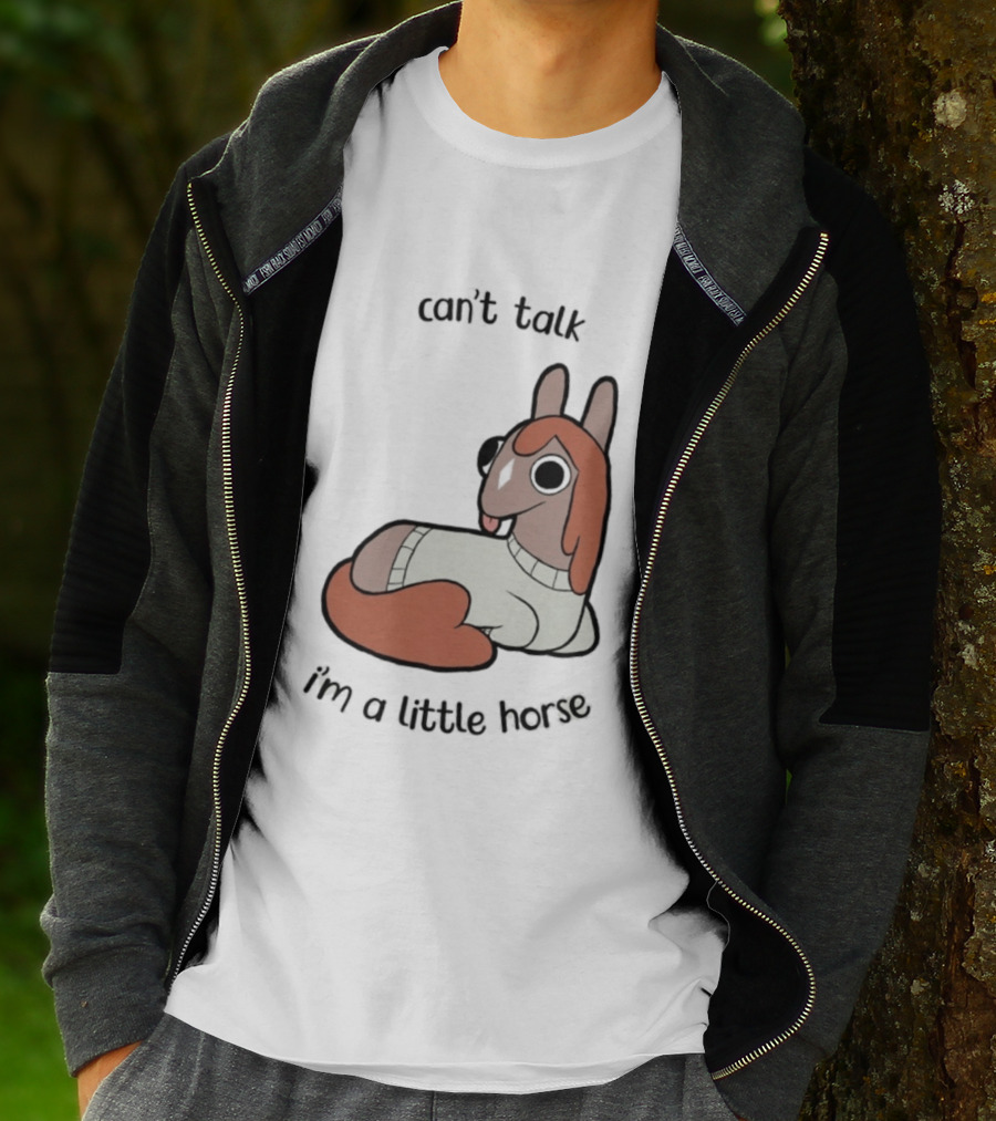 Lucah Can't Talk I'm A Little Horse Cute Cartoon T-Shirt