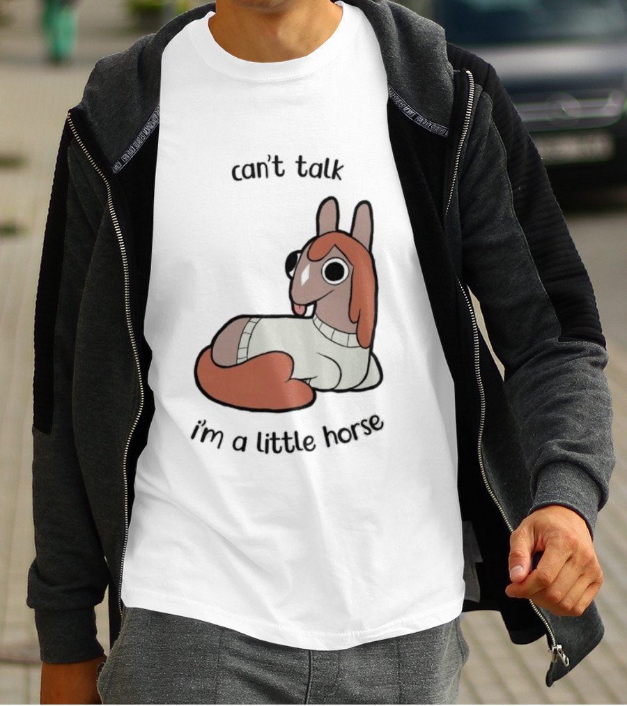 Lucah Can't Talk I'm A Little Horse Cute Cartoon T-Shirt