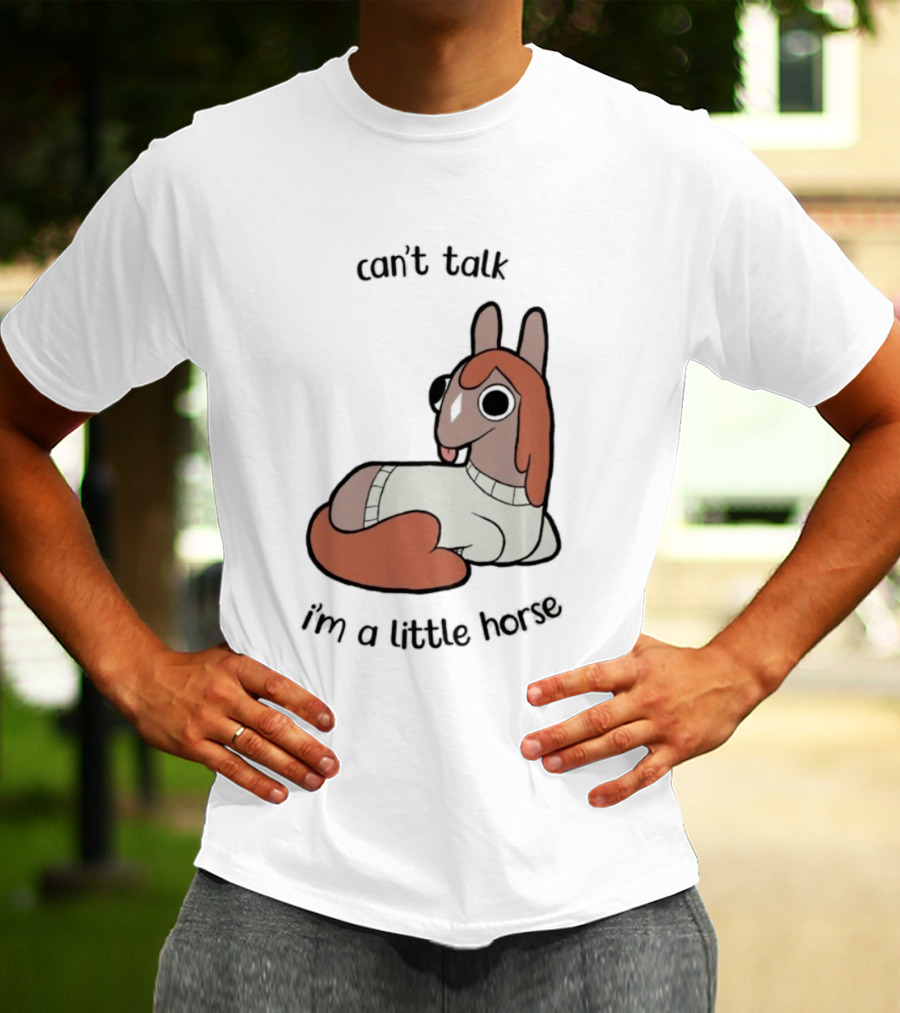 Lucah Can't Talk I'm A Little Horse Cute Cartoon T-Shirt