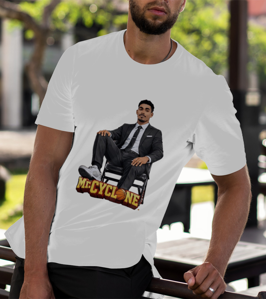 Mr Cyclone Tamin Lipsey In Suit On Chair Iowa State Cyclones T-Shirt