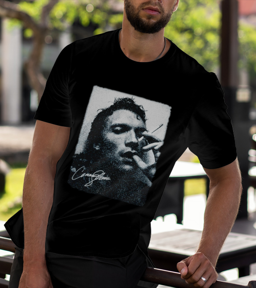Ilya Rozanov Cigarette Portrait Cursive Signature T-Shirt