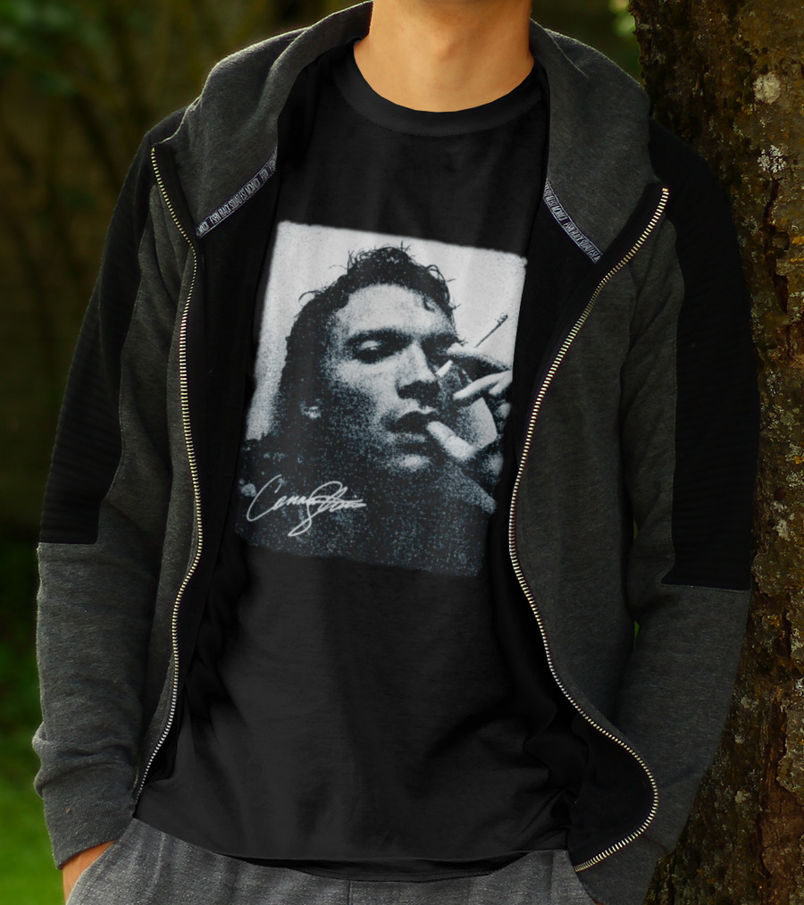 Ilya Rozanov Cigarette Portrait Cursive Signature T-Shirt