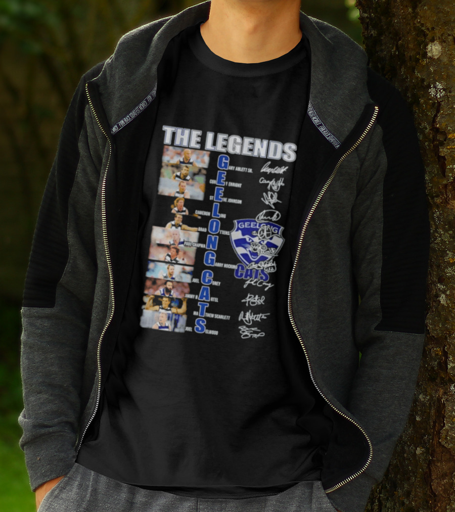 The Legends Of Geelong Cats Player Signatures And Iconic Players T-Shirt