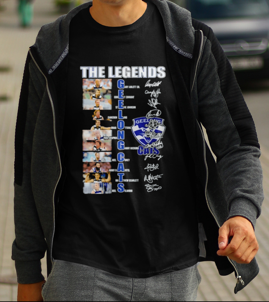 The Legends Of Geelong Cats Player Signatures And Iconic Players T-Shirt