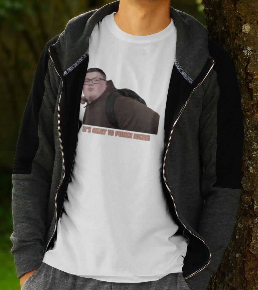 It's Okay To Punch Nazis Meme Iconic Phrase T-Shirt