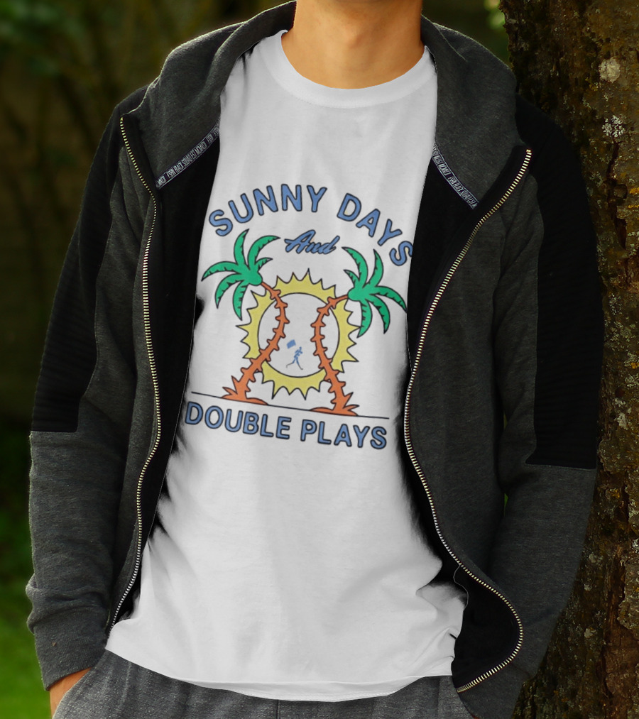 Sunny Days And Double Plays With Palm Trees And Sunshine T-Shirt