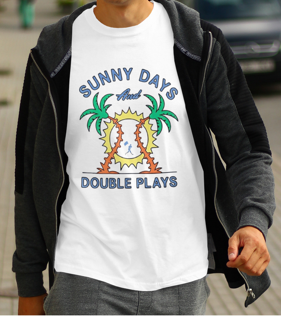 Sunny Days And Double Plays With Palm Trees And Sunshine T-Shirt