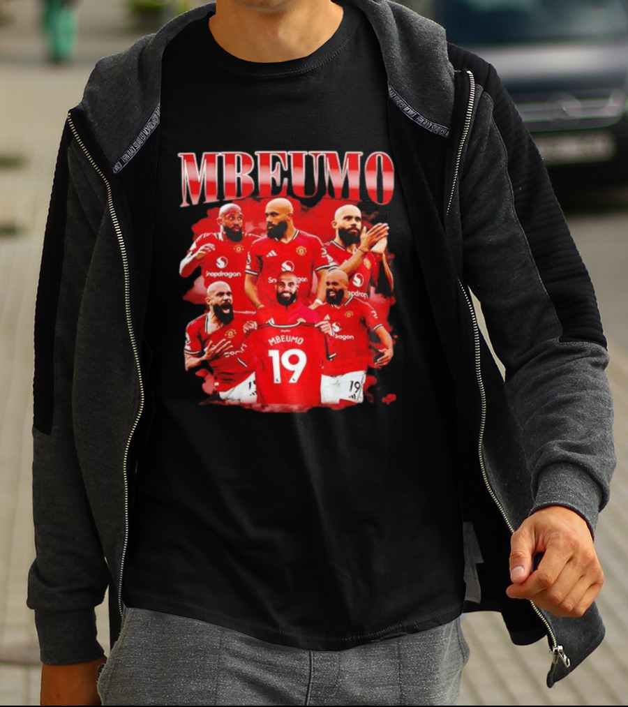 Bryan Mbeumo Manchester United Collage Snapdragon Number 19 T-Shirt