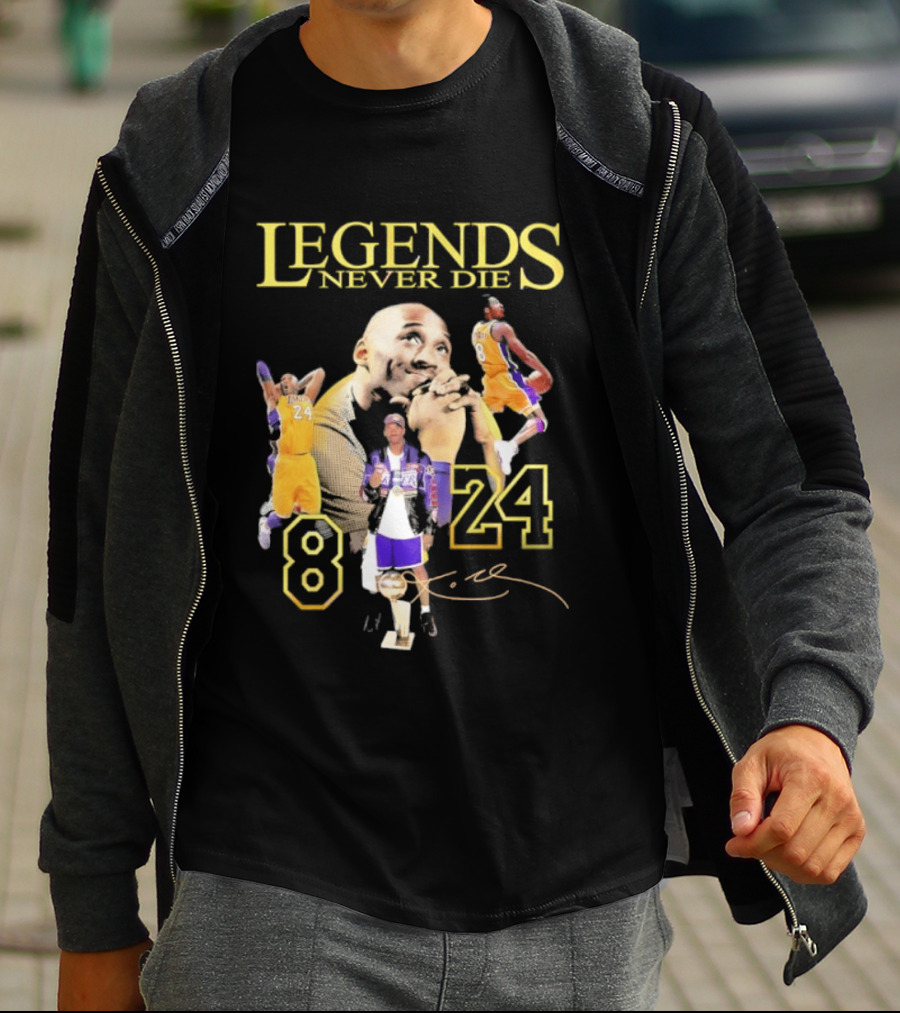 Legends Never Die Kobe Bryant 8 24 Los Angeles Basketball T-Shirt