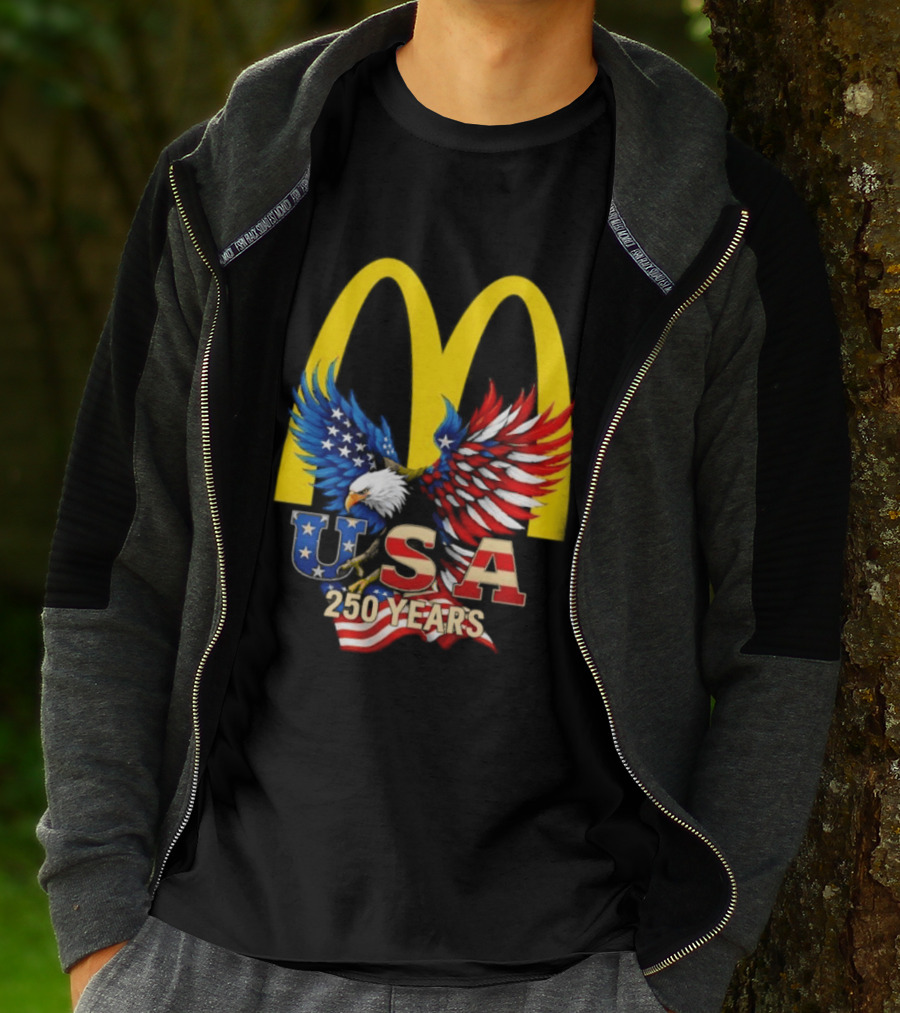 Eagle USA 250 Years McDonald's Flag Celebration T-Shirt