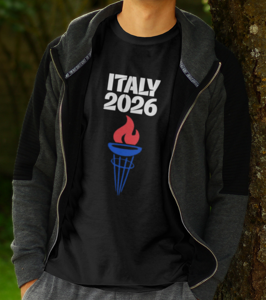 Italy 2026 Olympic Torch Fire T-Shirt