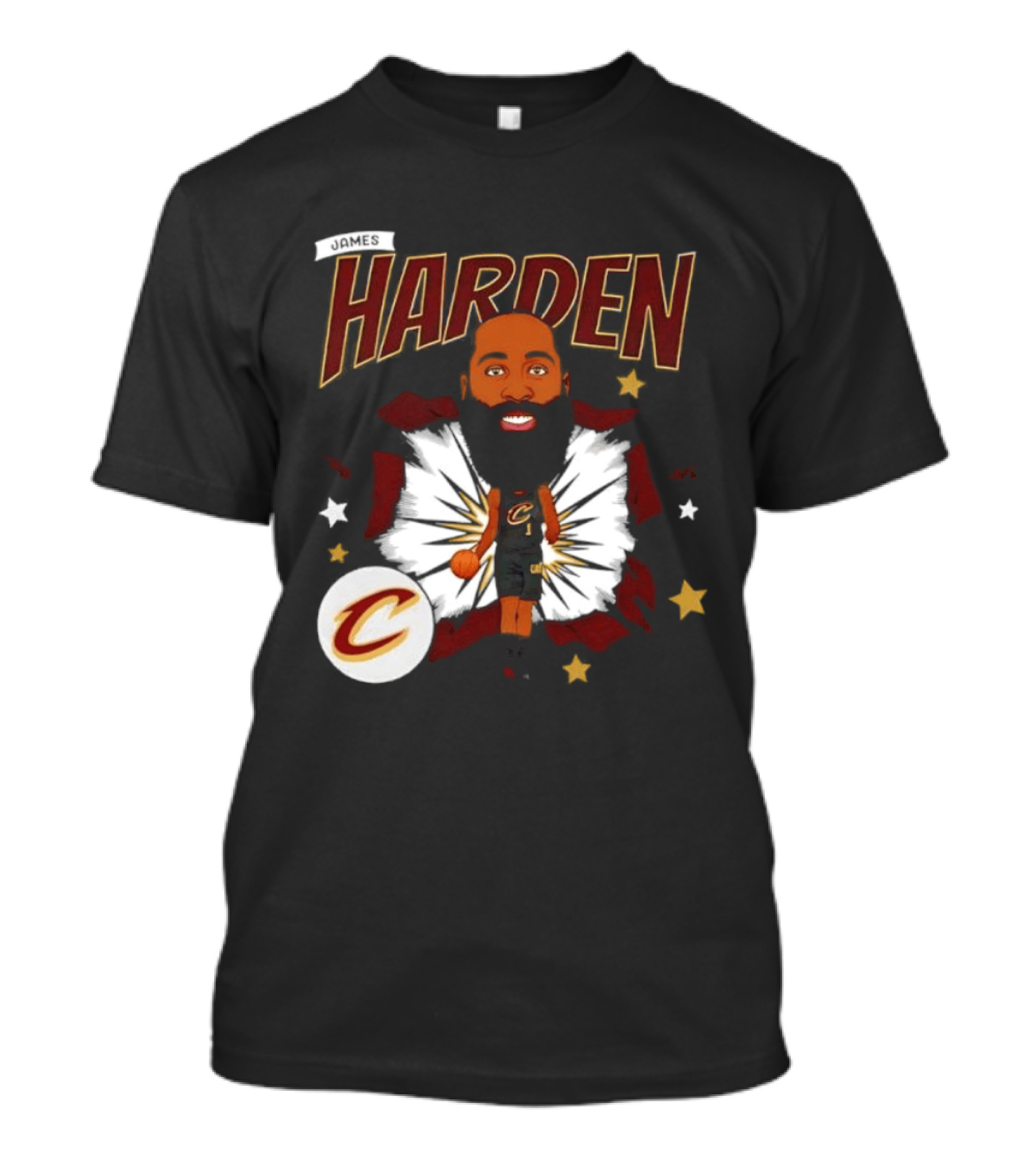Harden Cleveland Cavaliers Basketball Player Caricature T-Shirt