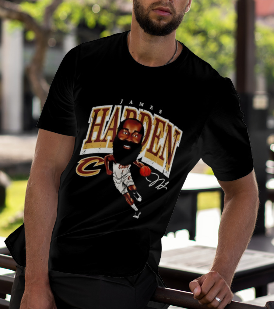 James Harden Cleveland Cavaliers Cartoon Basketball Player CA QS T-Shirt