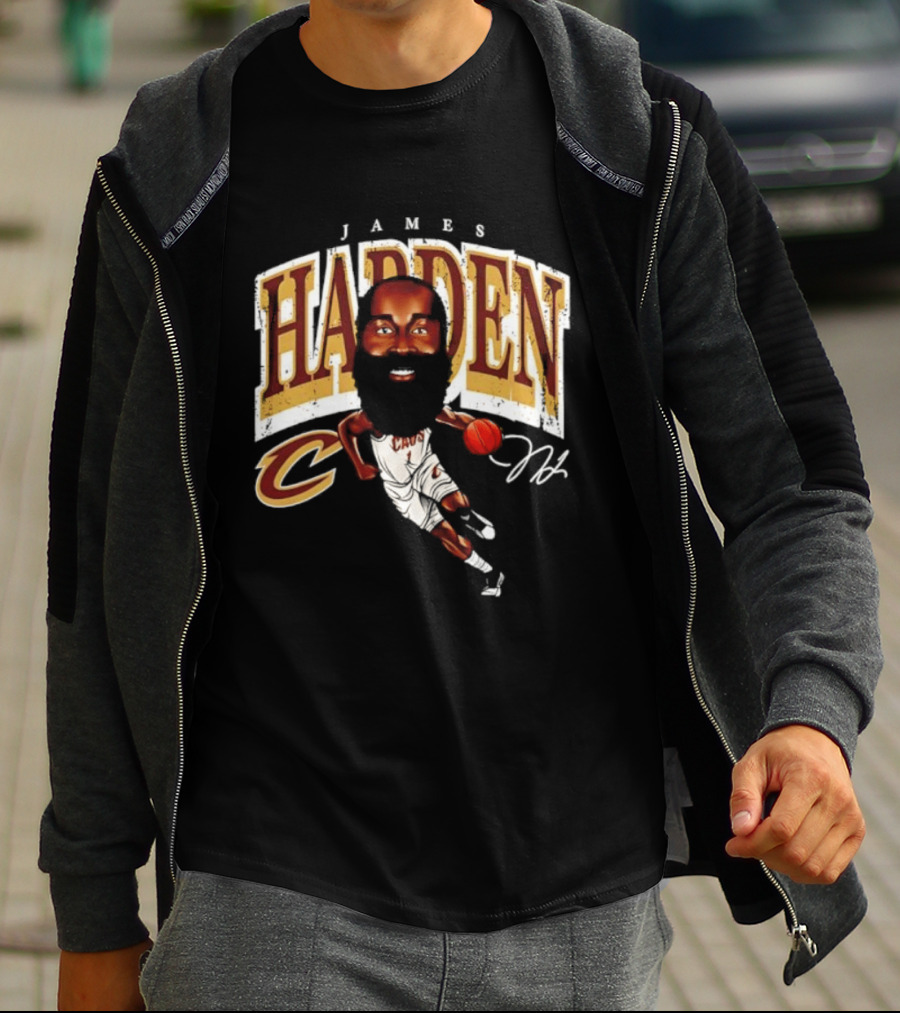 James Harden Cleveland Cavaliers Cartoon Basketball Player CA QS T-Shirt