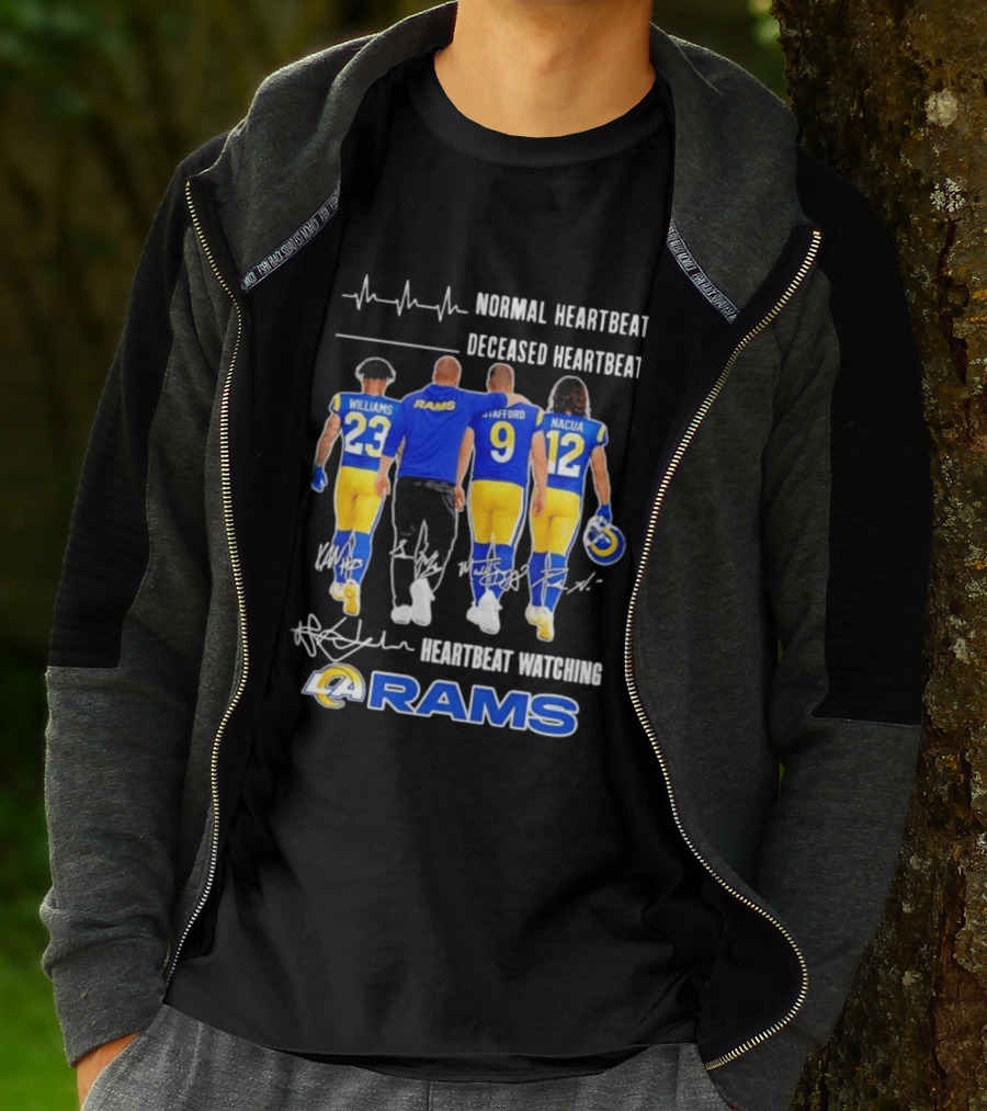 Williams Rams Stafford Nacua Heartbeat Ing Los Angeles T-Shirt