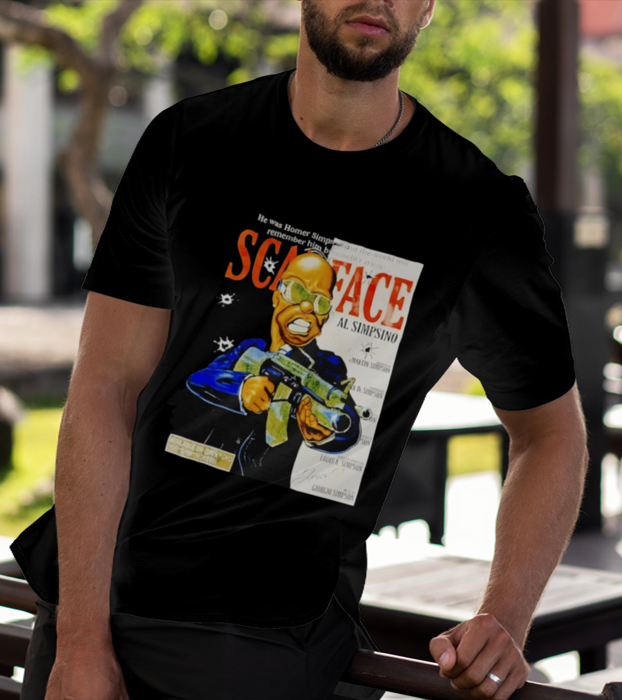 Scarface Al Simpsino Parody Available On DVD Reference T-Shirt