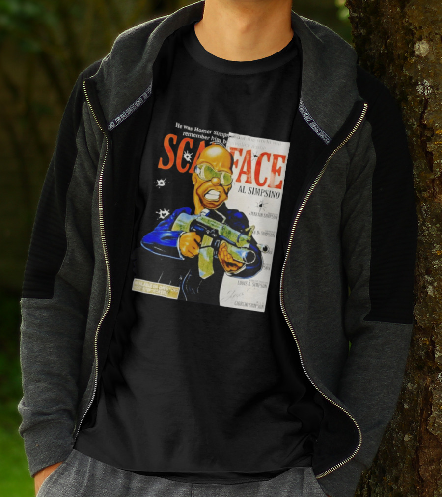 Scarface Al Simpsino Parody Available On DVD Reference T-Shirt