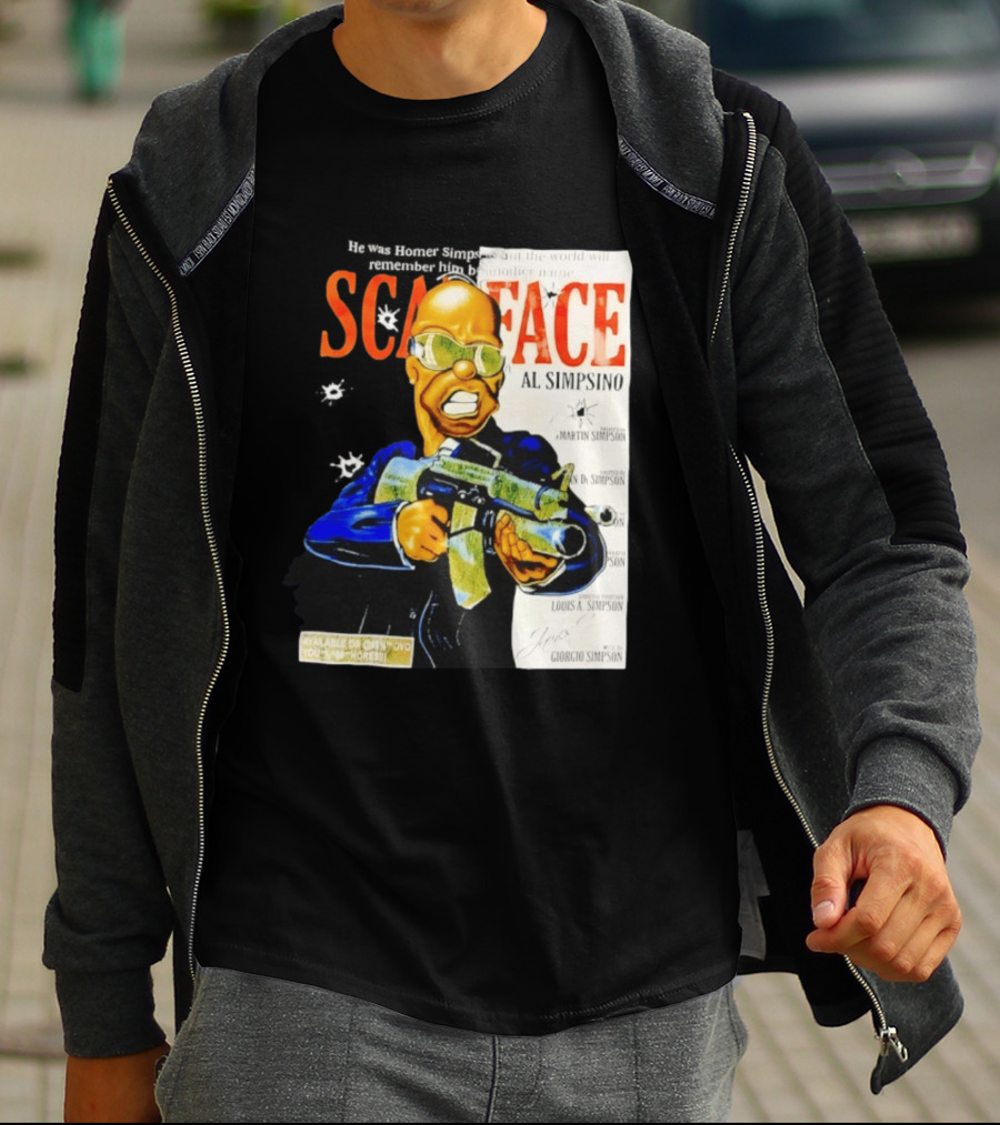 Scarface Al Simpsino Parody Available On DVD Reference T-Shirt