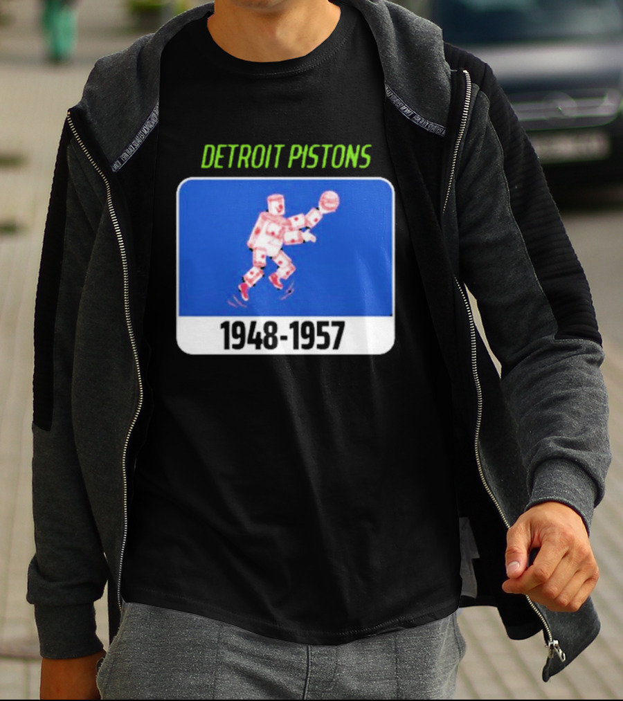Detroit Pistons 1948 1957 Retro Basketball T-Shirt