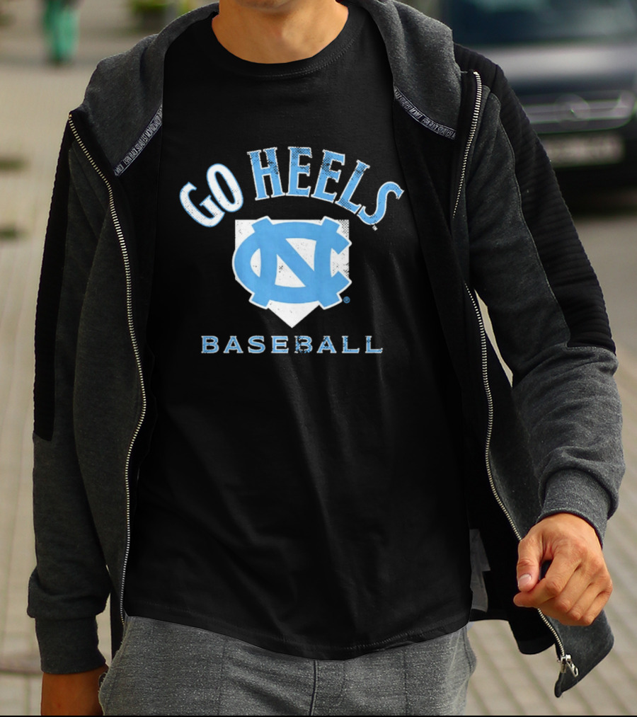 UNC Tar Heels Baseball Go Heels Home Plate T-Shirt