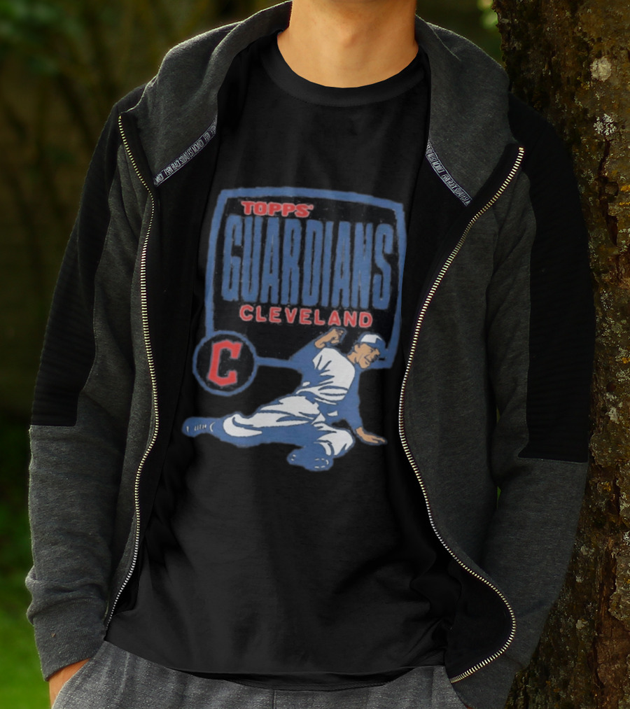 Cleveland Guardians Topps MLB Cartoon Raglan T-Shirt