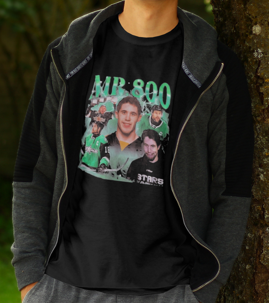 MR 800 Hockey Legends Dallas Stars Celebratory Milestone T-Shirt