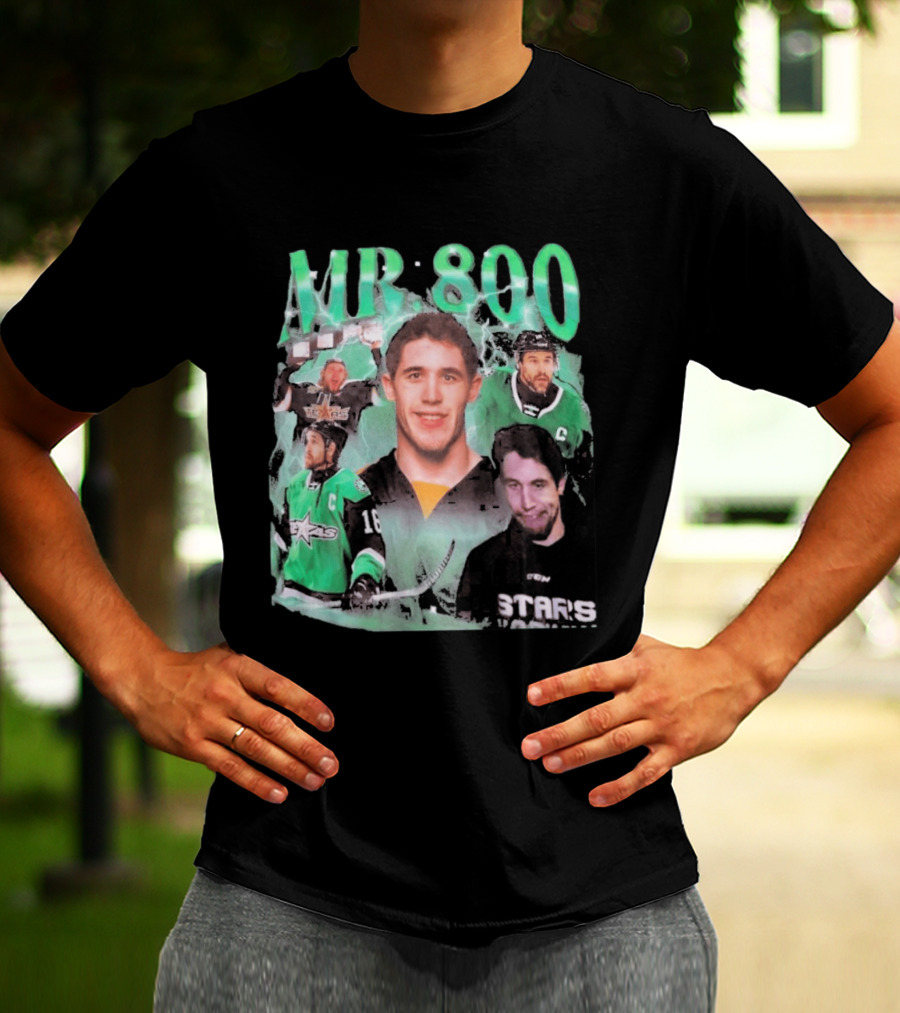 MR 800 Hockey Legends Dallas Stars Celebratory Milestone T-Shirt