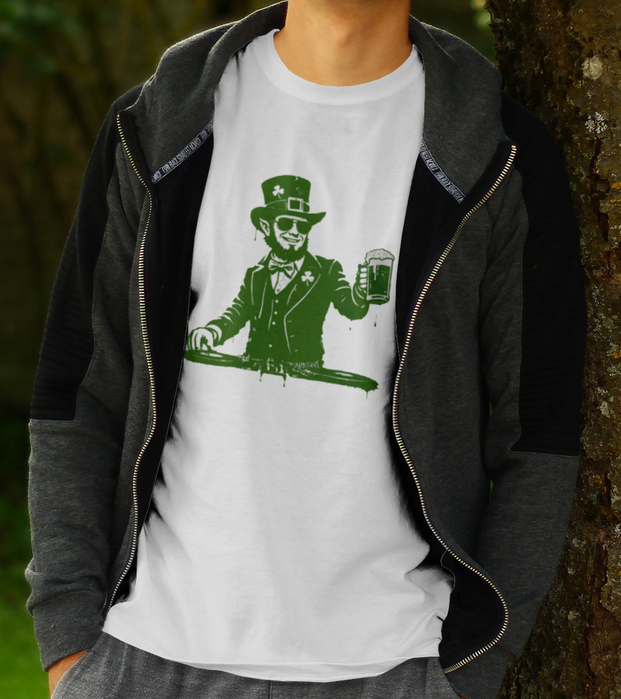 DJ Irish Uncle Sam St Patrick's Day Beer Celebration T-Shirt