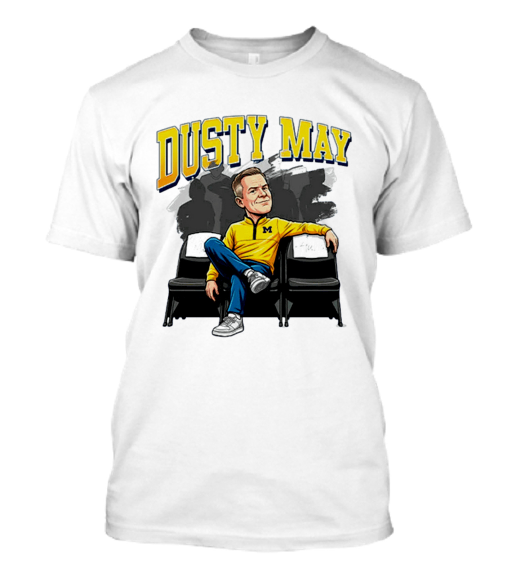 Dusty May Michigan Basketball Caricature T-Shirt