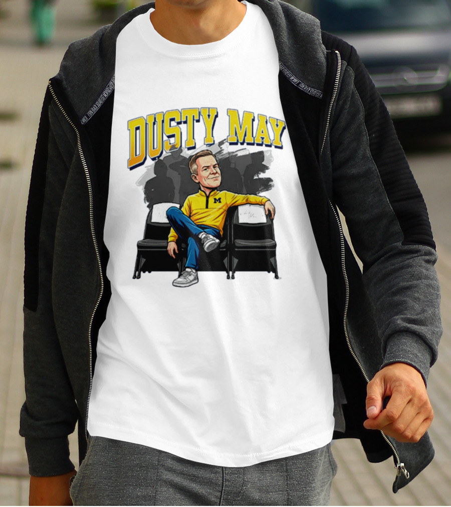 Dusty May Michigan Basketball Caricature T-Shirt