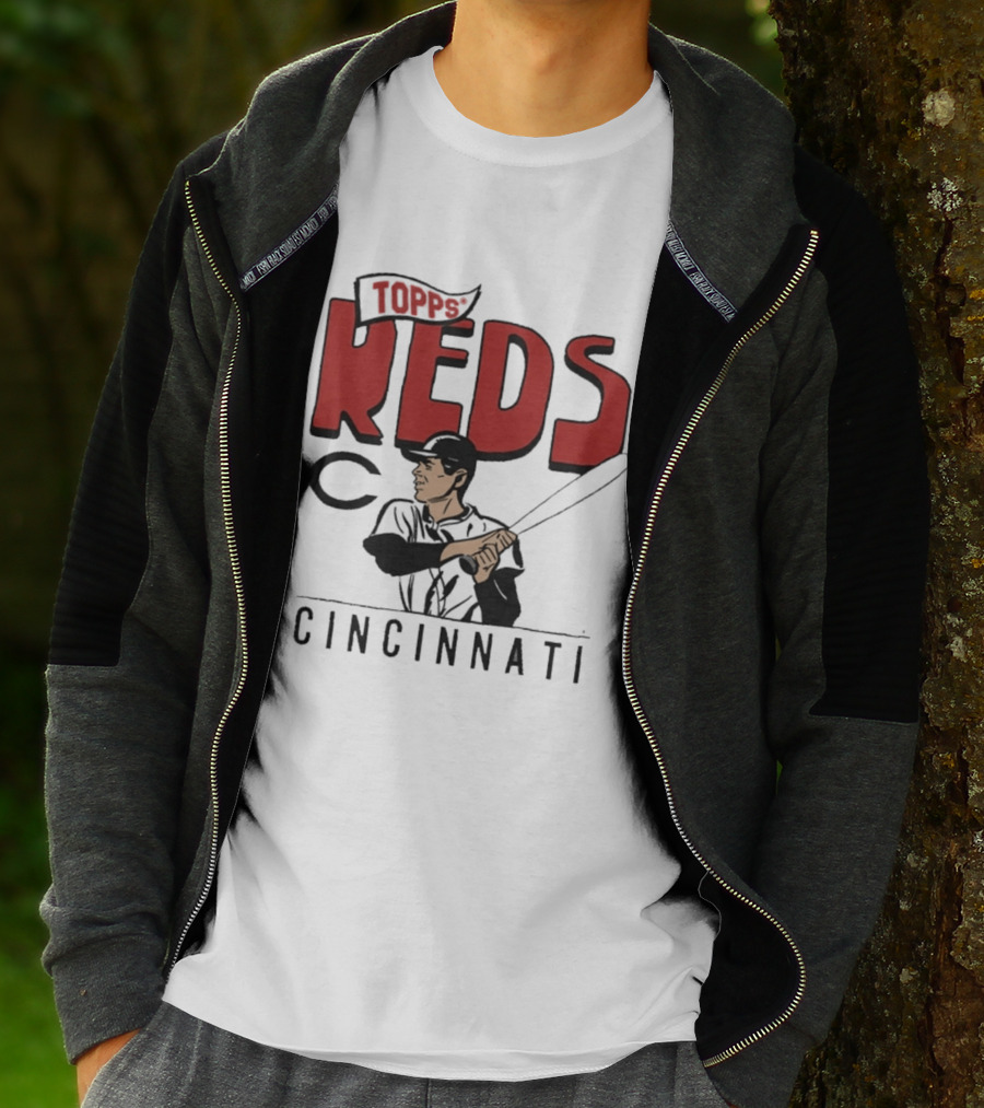 MLB Topps Cincinnati Reds Cartoon Player T-Shirt