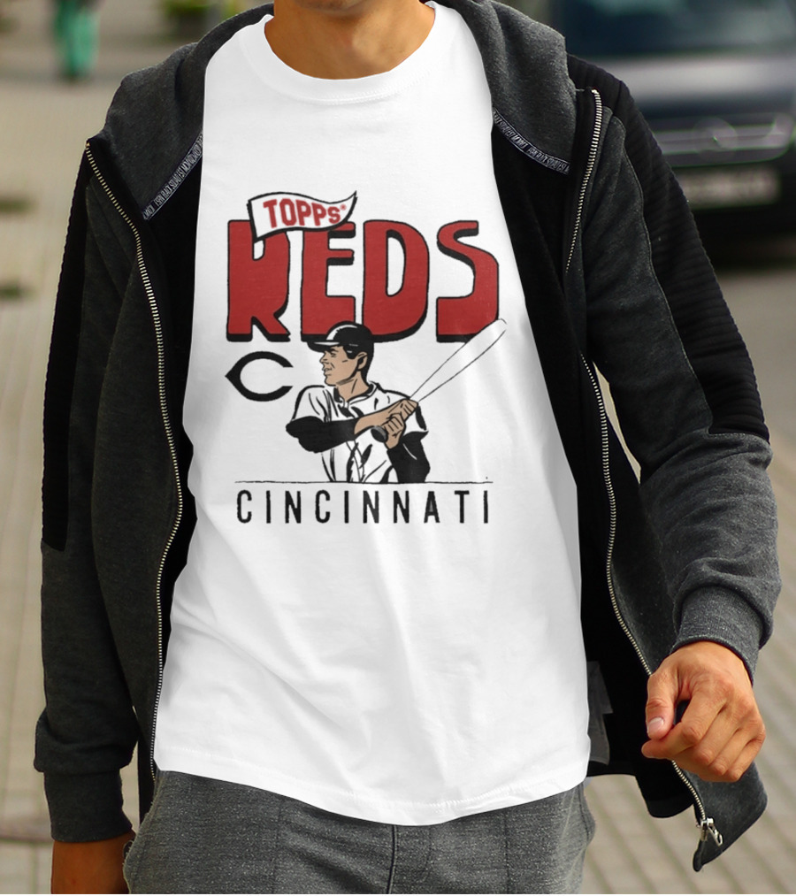 MLB Topps Cincinnati Reds Cartoon Player T-Shirt