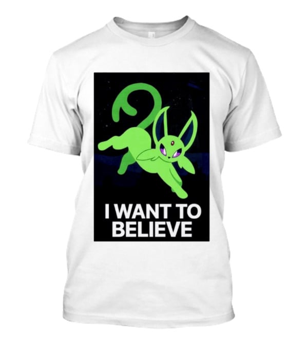 Shiny Espeon I Want To Believe Paranormal T-Shirt
