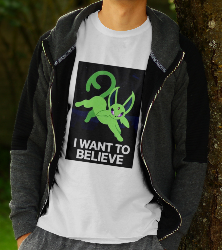 Shiny Espeon I Want To Believe Paranormal T-Shirt
