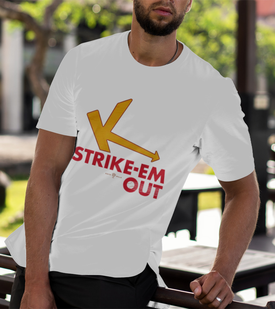 Strike Em Out Arrow CJ Beatt Baseball T-Shirt