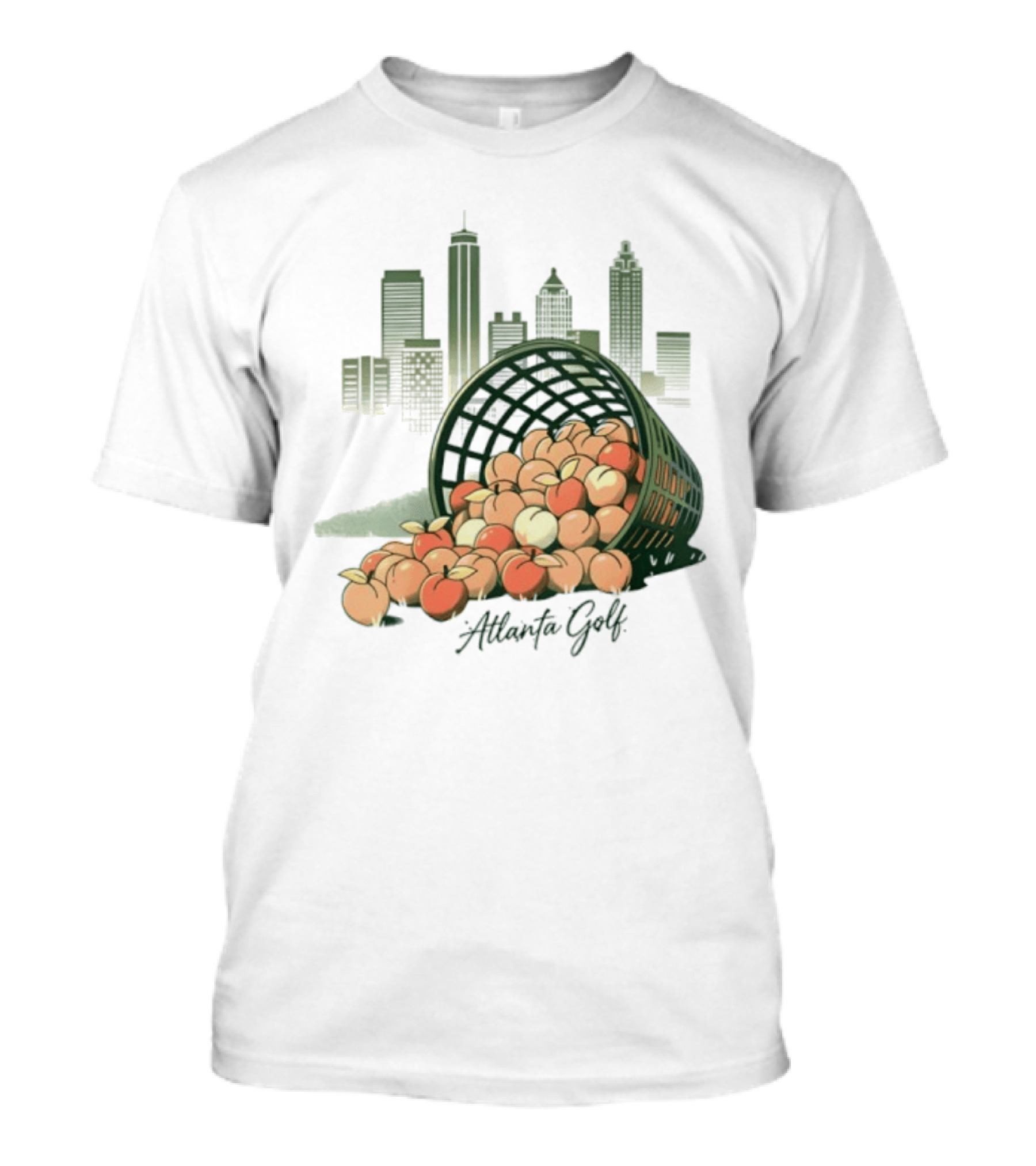 Bucket Of Peaches Golf City Skyline T-Shirt