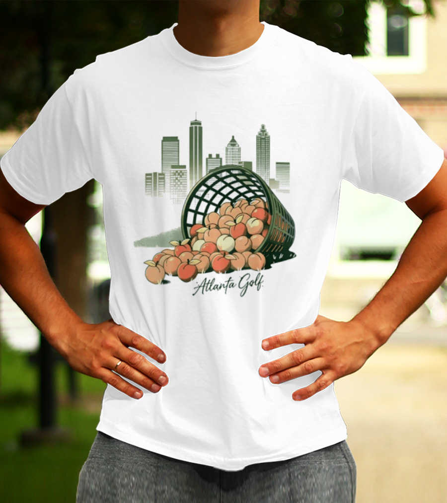 Bucket Of Peaches Golf City Skyline T-Shirt