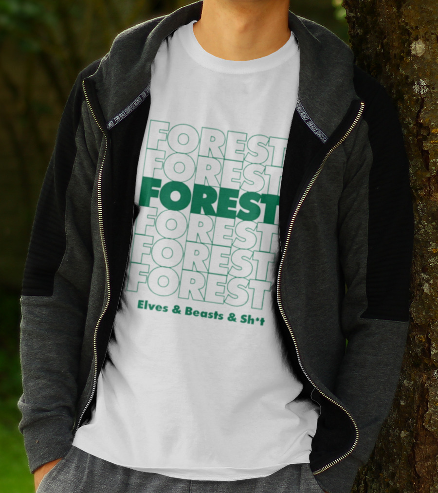 FOREST Elves And Beasts And Shit Repeat T-Shirt