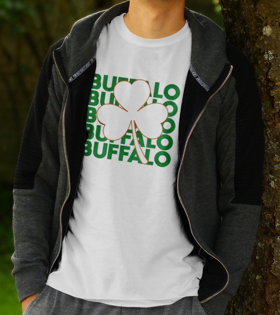 Lucky Buffalo Bills St. Patrick's Day Clover T-Shirt