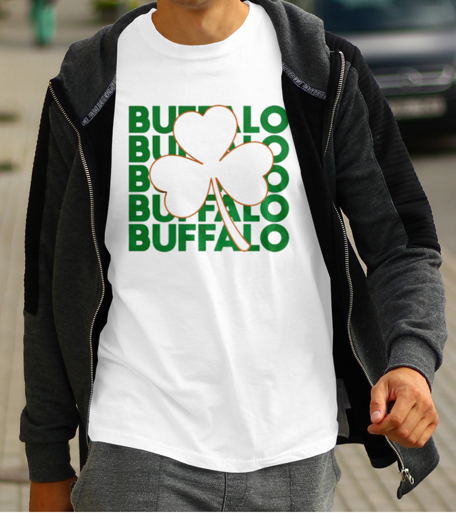 Lucky Buffalo Bills St. Patrick's Day Clover T-Shirt