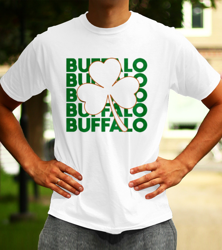 Lucky Buffalo Bills St. Patrick's Day Clover T-Shirt