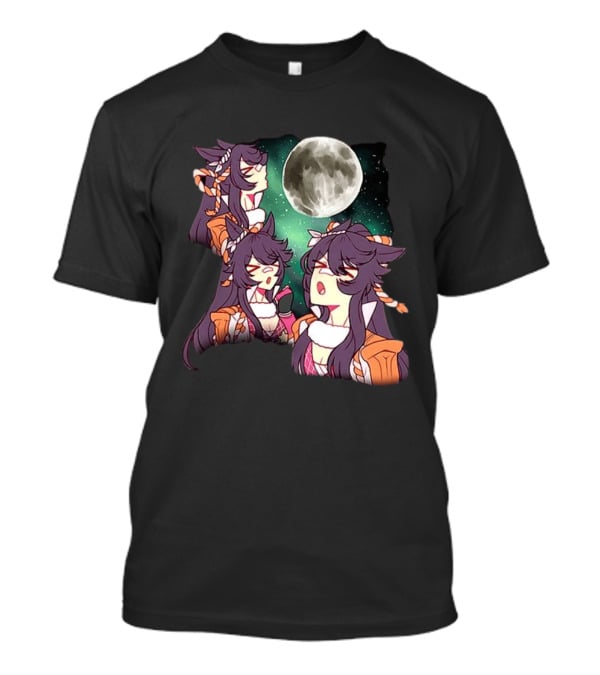 Agnes Tachyon Anime Character Three Wolf Moon Meme T-Shirt